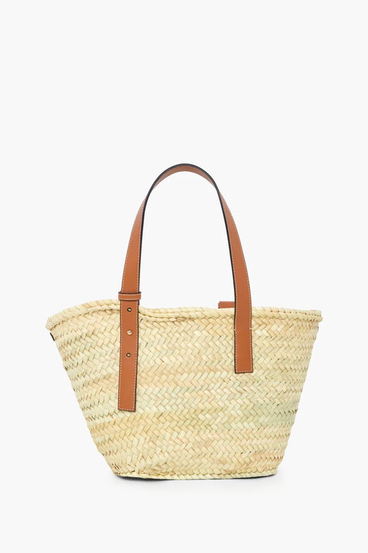 Luxury Handwoven Moroccan Straw Tote Bag with Leather Handles