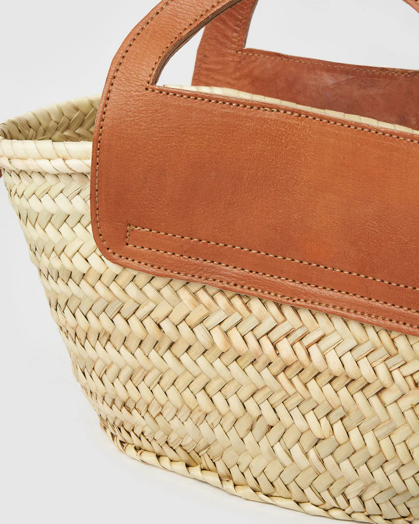 Handmade Moroccan Straw Crossbody Bag | Adjustable Leather Shoulder Strap