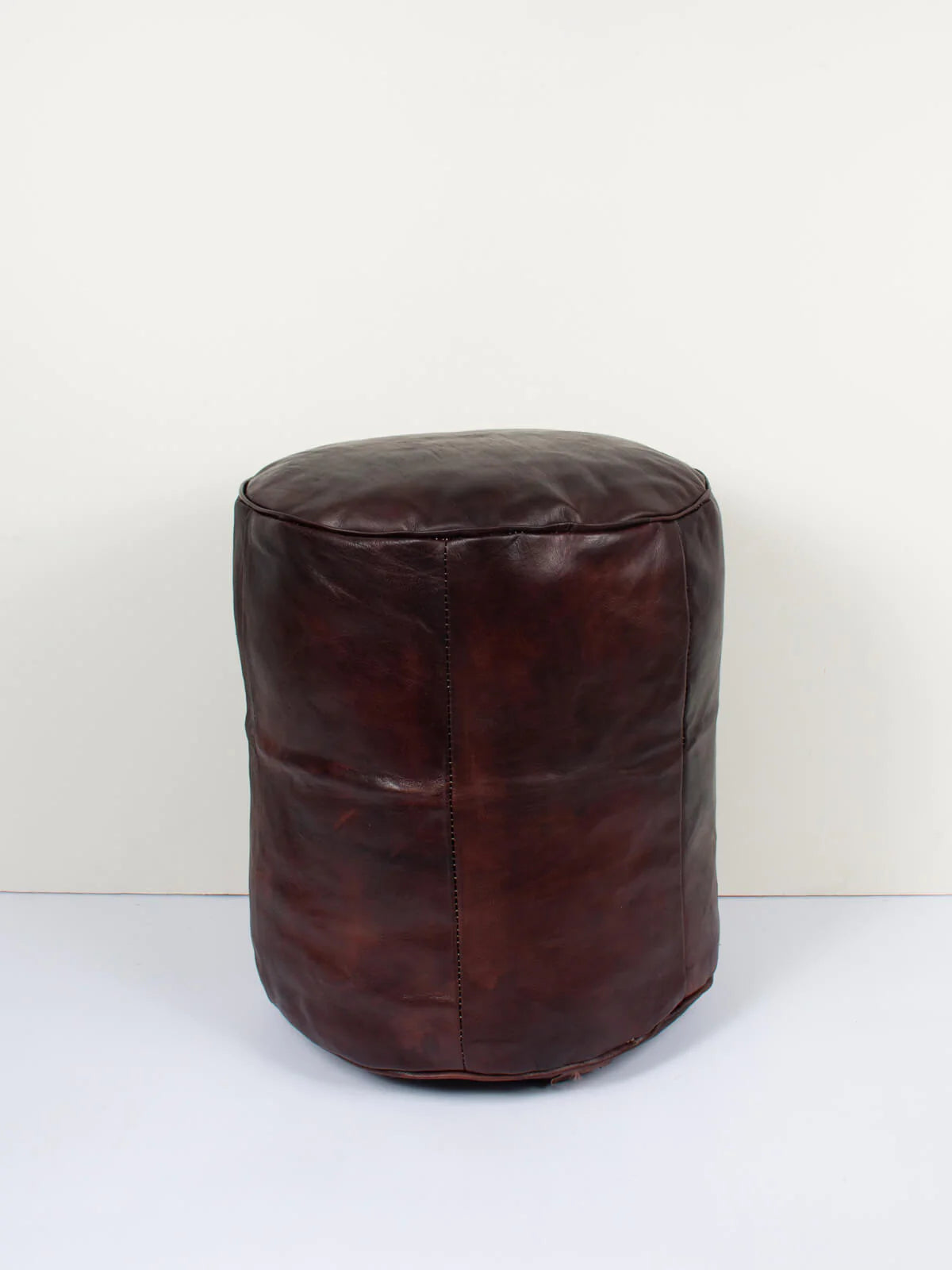 Handmade Moroccan Leather Pouf Ottoman – Genuine Leather Footstool