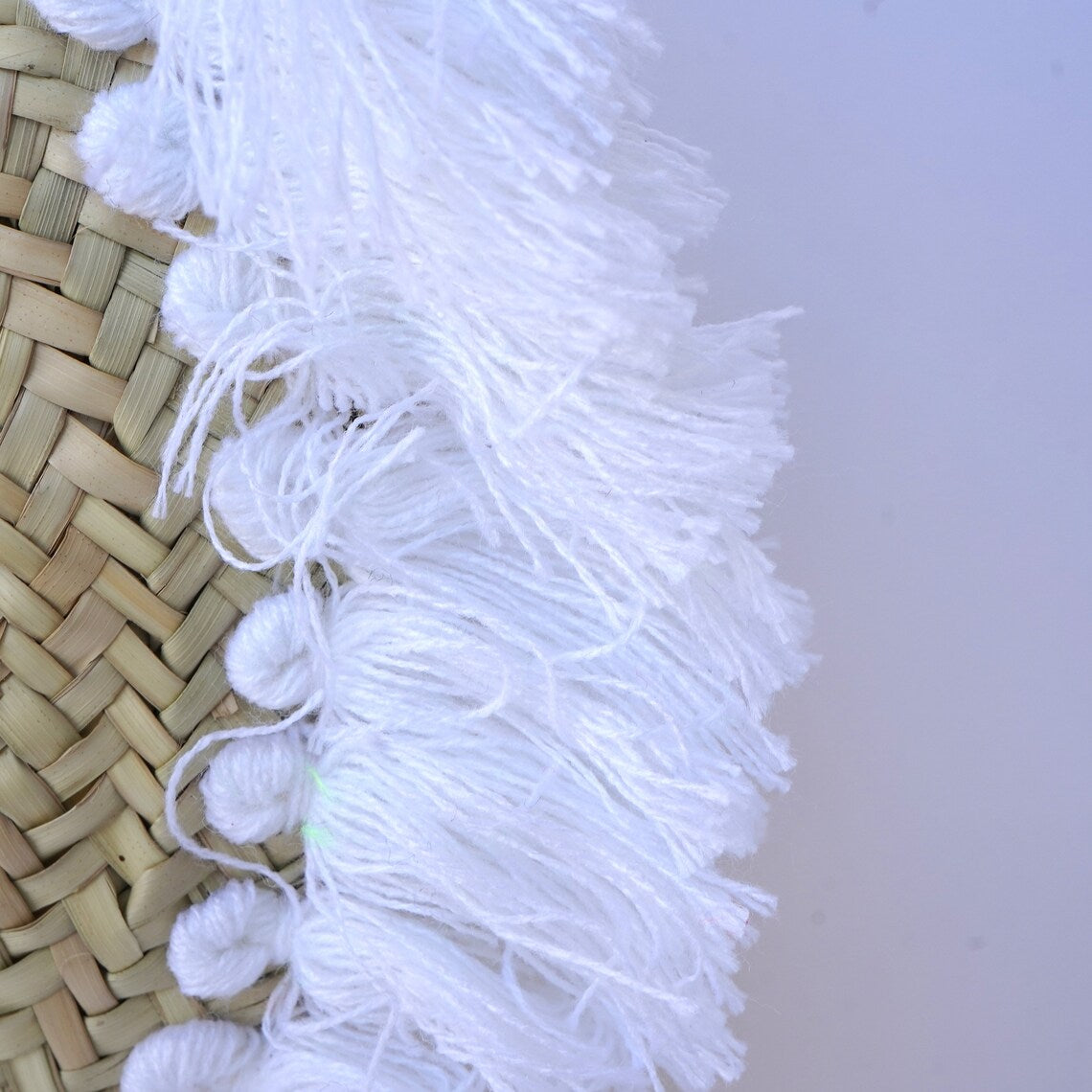 Personalised handwoven-moroccan-round straw-beach-bag-with-tasels